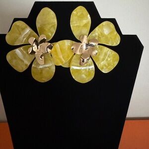 Yellow Floral Earrings